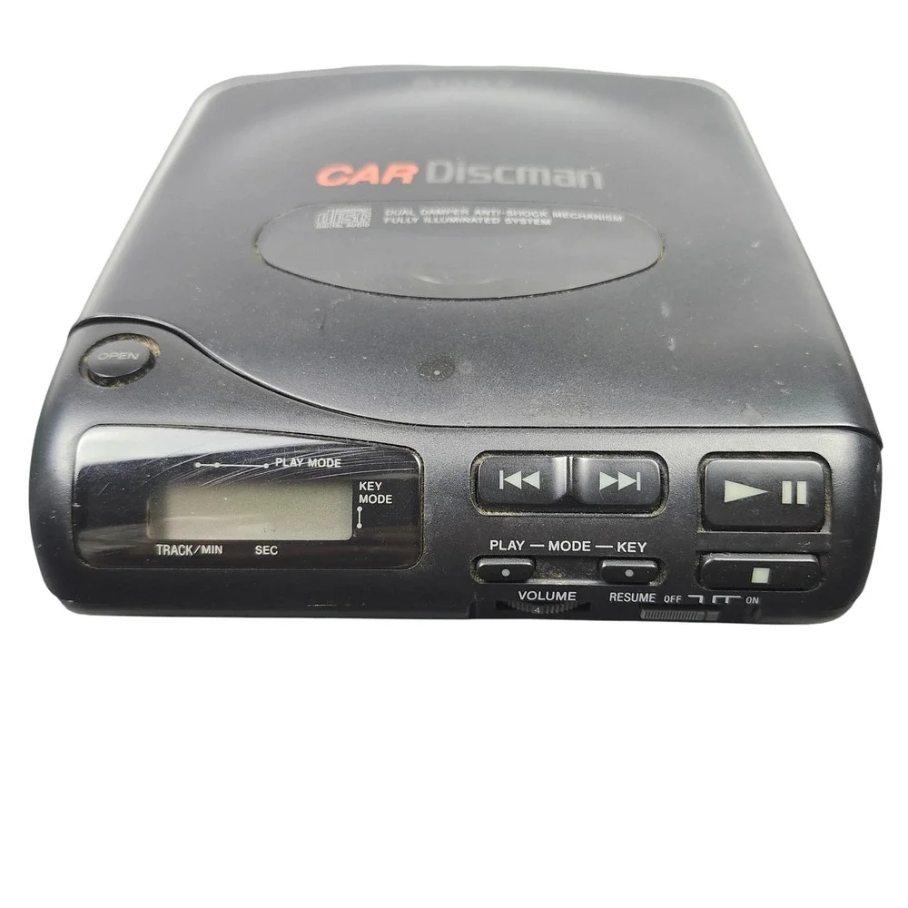 Vintage Sony D-180K Car Discman CD Player Not Working Parts or Repair Only